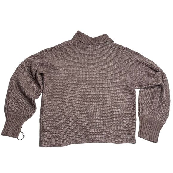 Cupcakes And Cashmere Shawl Collar Knit Puff‎ Sleeves Sweater Size Medium - Picture 4 of 7